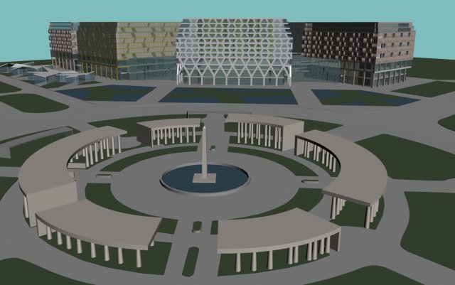urban planning - commercial buildings 89 3D Model .c4d .max .obj .3ds .fbx .stl .blend 
