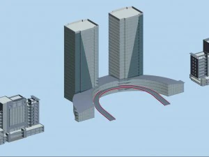 planejamento urbano - edif&iacute;cios comerciais 93 Modelo 3D