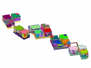 urban planning - commercial buildings 97 3D Модель