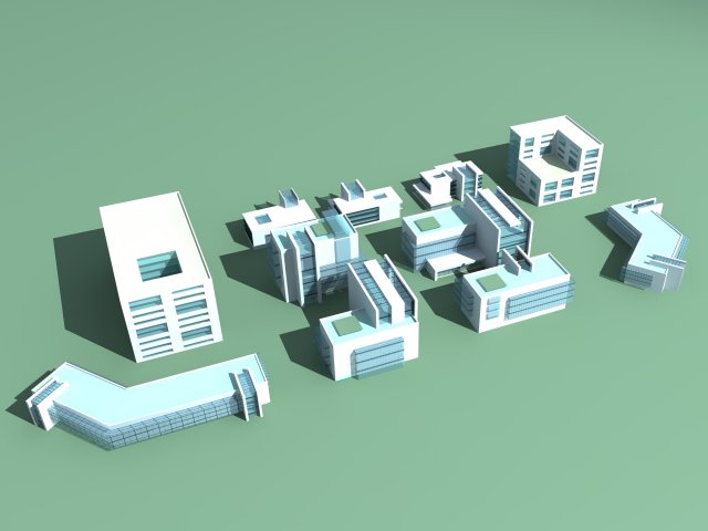 urban planning - commercial buildings 99 3Dモデル .c4d .max .obj .3ds .fbx .stl .blend 