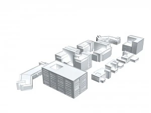 urban planning - commercial buildings 99 3D Model