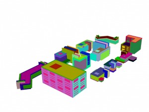 urban planning - commercial buildings 99 3Dモデル