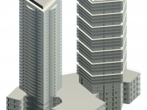 urbanistyka - budynki komercyjne 106 Model 3D