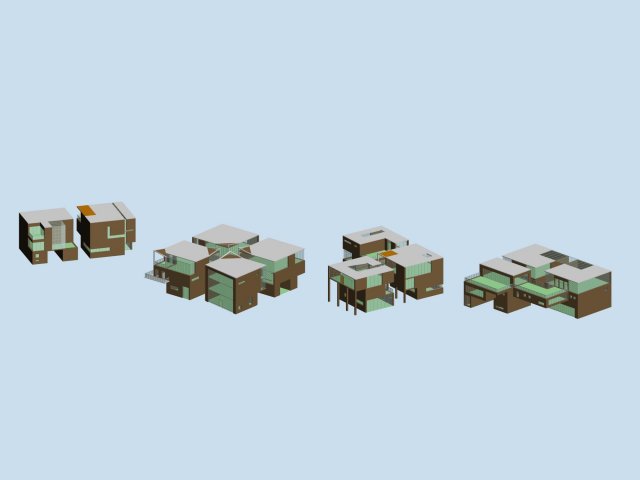 urban planning - commercial buildings 108 3D Модель .c4d .max .obj .3ds .fbx .stl .blend 