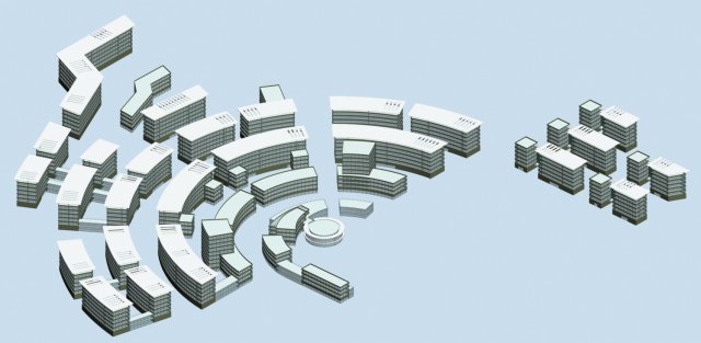 urban planning - commercial buildings 113 3Dモデル .c4d .max .obj .3ds .fbx .stl .blend 