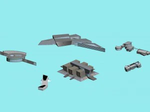 urban planning - commercial buildings 114 3D Model