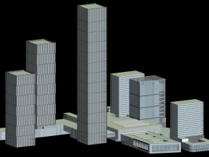 perencanaan kota - bangunan komersial 119 Model 3D