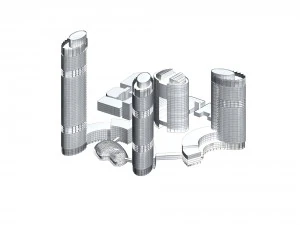 urban planning - commercial buildings 120 3D Model