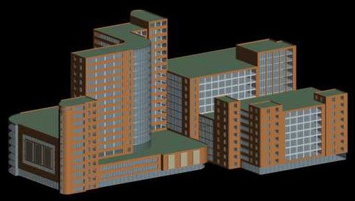 urban planning - commercial buildings 122 Modello 3D .c4d .max .obj .3ds .fbx .stl .blend 