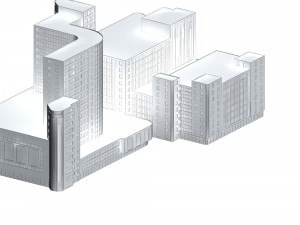 urban planning - commercial buildings 122 Modello 3D