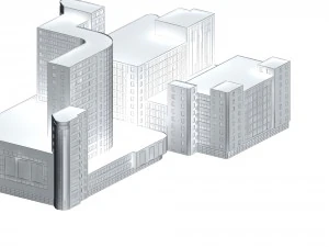 urban planning - commercial buildings 122 3D Model