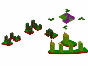 urban planning - commercial buildings 123 Modèle 3D