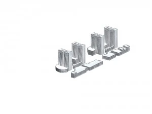 urban planning - commercial buildings 135 3D Model