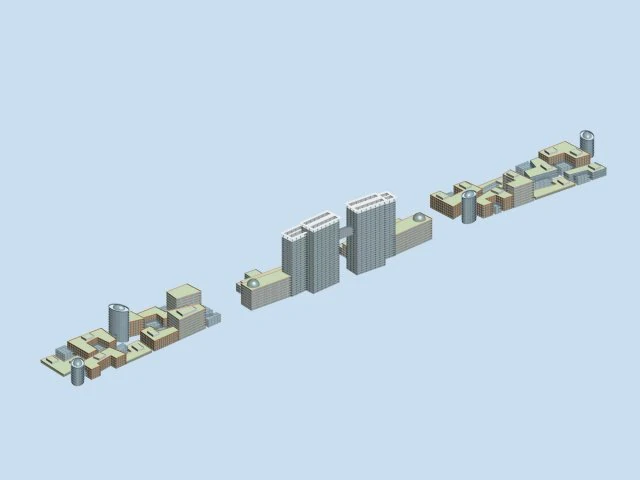 urban planning - commercial buildings 136 3D Model .c4d .max .obj .3ds .fbx .stl .blend 