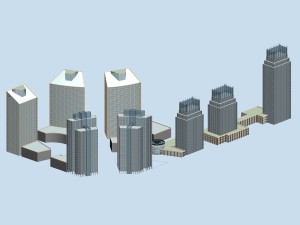 urban planning - commercial buildings 139 3D 모델