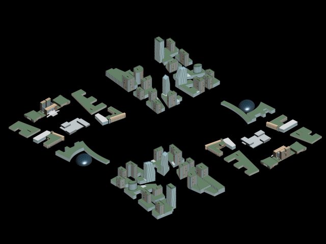 urban planning - commercial buildings 140 3D 모델 .c4d .max .obj .3ds .fbx .stl .blend 