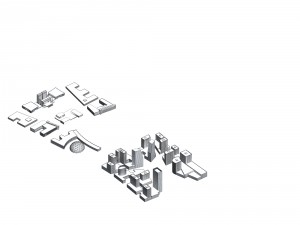 urban planning - commercial buildings 140 3D 모델