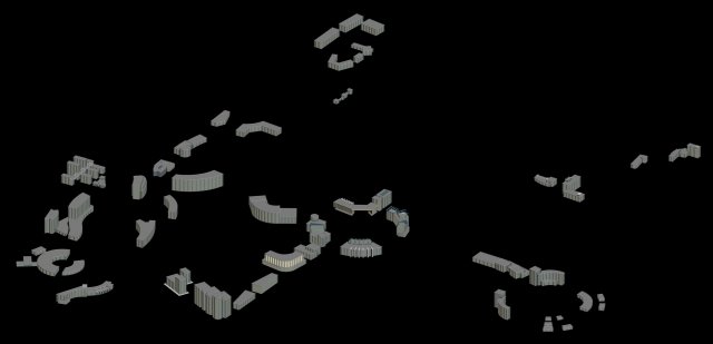 urban planning - commercial buildings 144 3D मॉडल .c4d .max .obj .3ds .fbx .stl .blend 