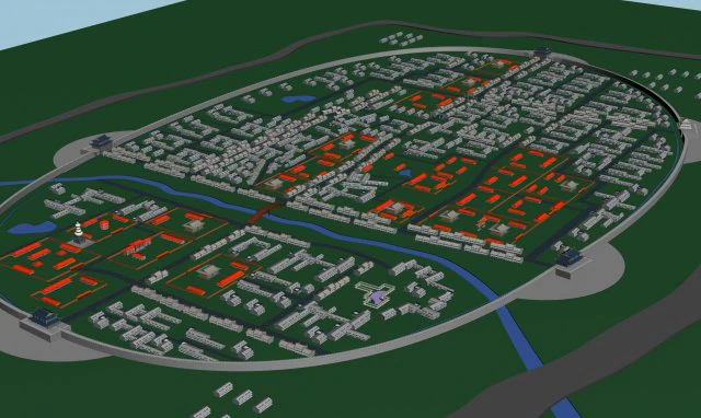 urban planning - commercial buildings 146 3D Model .c4d .max .obj .3ds .fbx .stl .blend 