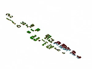 urban planning - commercial buildings 150 3D Model