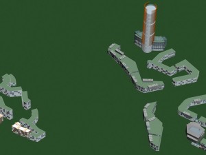 urban planning - commercial buildings 151 3D Модель
