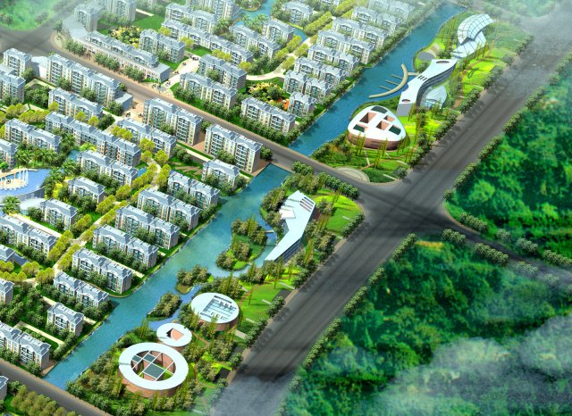 urban planning - commercial buildings 158 Modelo 3D .c4d .max .obj .3ds .fbx .stl .blend