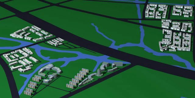 urban planning - commercial buildings 161 3D Model .c4d .max .obj .3ds .fbx .stl .blend 