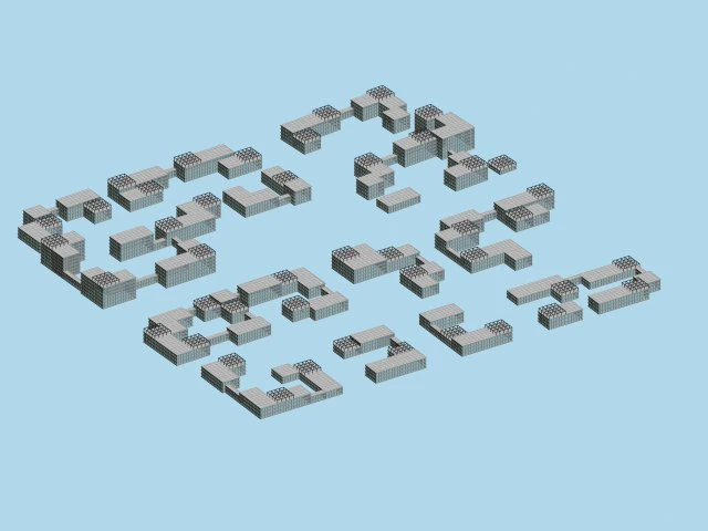 urban planning - commercial buildings 165 3D Model .c4d .max .obj .3ds .fbx .stl .blend 