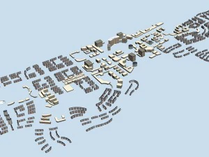 kentsel planlama - ticari binalar 174 3D Model