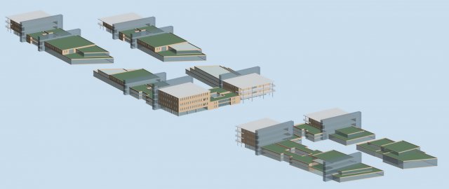 urban planning - commercial buildings 175 3D Модель .c4d .max .obj .3ds .fbx .stl .blend 