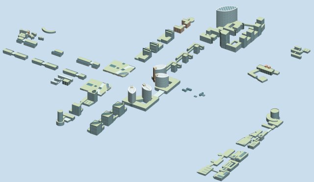 urban planning - commercial buildings 178 3D Model .c4d .max .obj .3ds .fbx .stl .blend 
