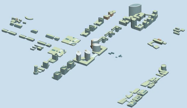 urban planning - commercial buildings 178 3D Model .c4d .max .obj .3ds .fbx .stl .blend 