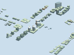 urbanistyka - budynki komercyjne 178 Model 3D