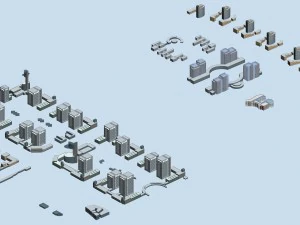 urban planning - commercial buildings 179 3D Model