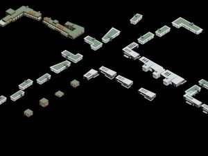 kentsel planlama - ticari binalar 180 3D Model