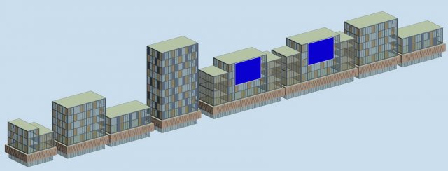 urban planning - commercial buildings 185 Modello 3D .c4d .max .obj .3ds .fbx .stl .blend 