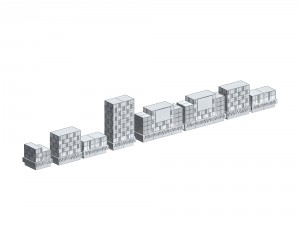 urban planning - commercial buildings 185 Modello 3D