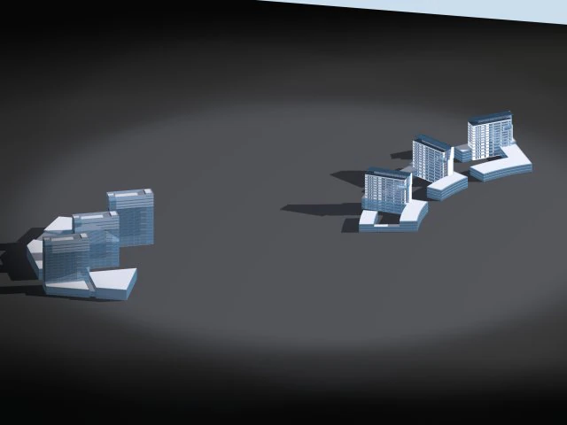 urban planning - commercial buildings 188 3D Model .c4d .max .obj .3ds .fbx .stl .blend 