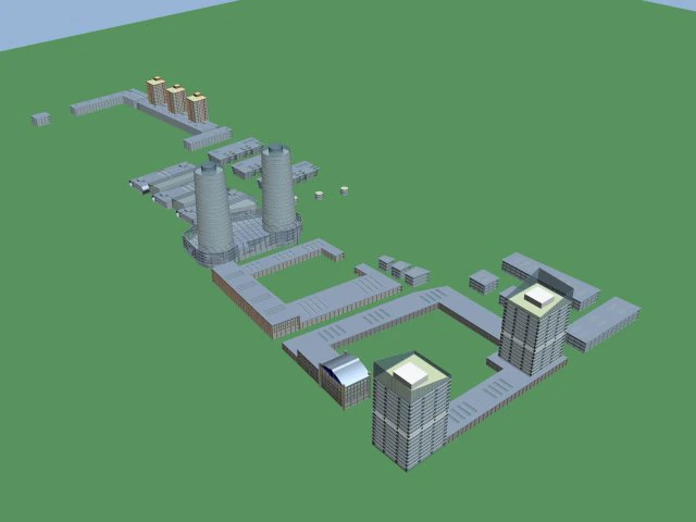 urban planning - commercial buildings 190 3D Model .c4d .max .obj .3ds .fbx .stl .blend 