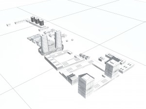 urban planning - commercial buildings 190 3Dモデル