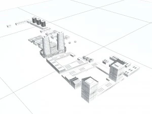 urban planning - commercial buildings 190 3D Model