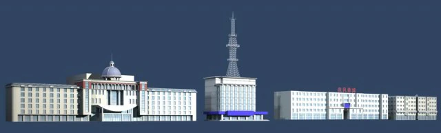 urban planning - commercial buildings 198 3D Model .c4d .max .obj .3ds .fbx .stl .blend 