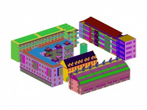 urban planning - commercial buildings 201 3Dモデル