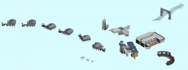 urban planning - commercial buildings 204 Modelo 3D .c4d .max .obj .3ds .fbx .stl .blend 