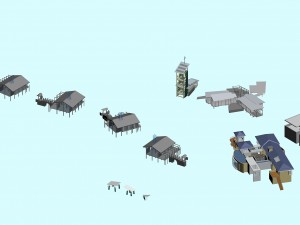urban planning - commercial buildings 204 3D 模型