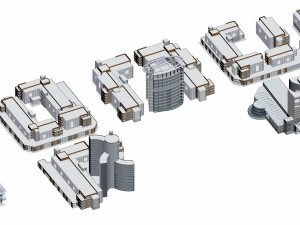 urban planning - commercial buildings 205 3D Model