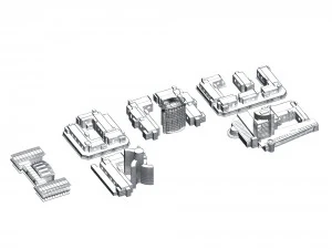 urban planning - commercial buildings 205 3D Model