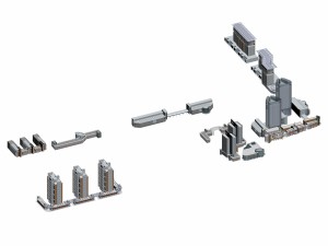 urban planning - commercial buildings 206 3D 模型