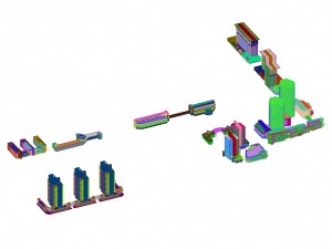 urban planning - commercial buildings 206 3Dモデル