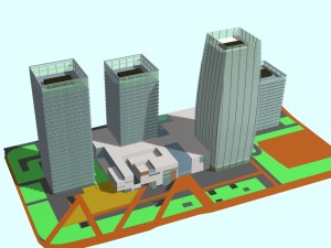 urban planning - commercial buildings 208 Modelo 3D